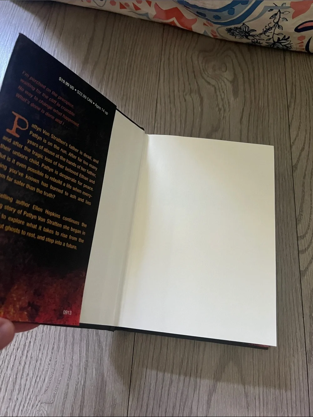 Smoke by Ellen Hopkins - Fiery Black & Orange Hardcover